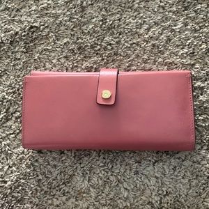 RADLEY LONDON Medium PINK SOFT Smooth LEATHER Snap Flap CONTINENTAL WALLET